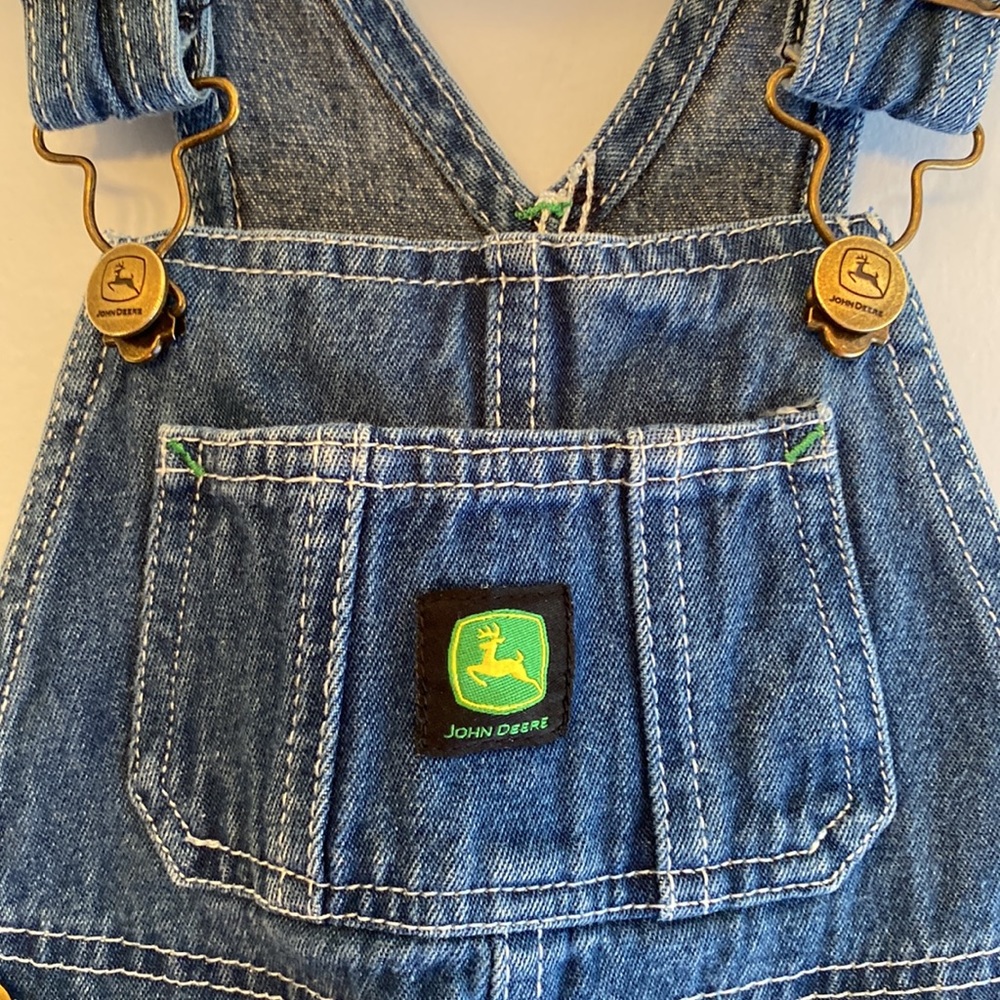 John Deere Toddler Boy Denim Bibs / Overalls - Picture 3 of 5